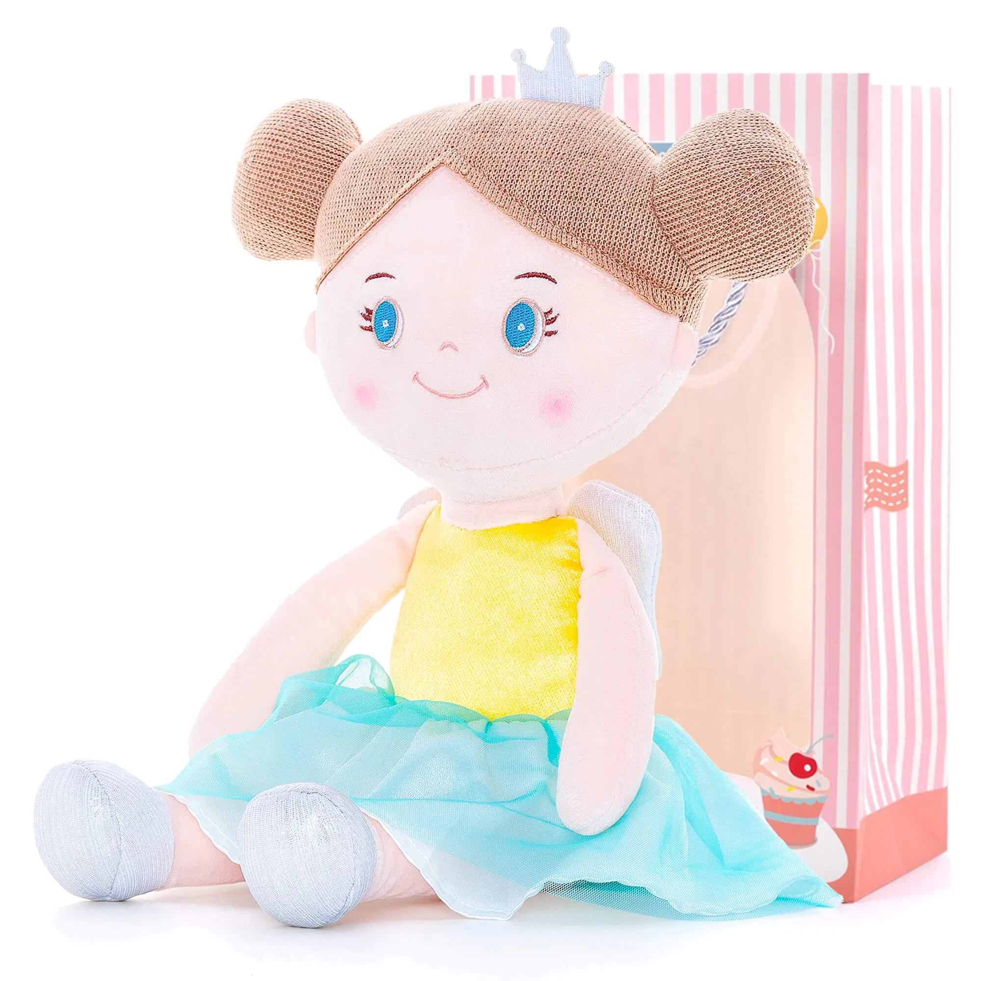 OEM ODM Soft Baby Dolls Stuffed Plush Toy Rag Girl Doll Mu100361 with CE En71 Gcc