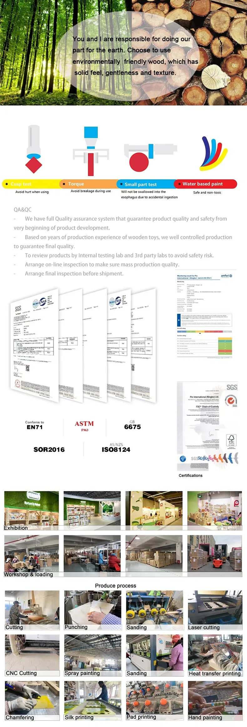 Wooden Rainbow Arch Stacking Montessori Toys
