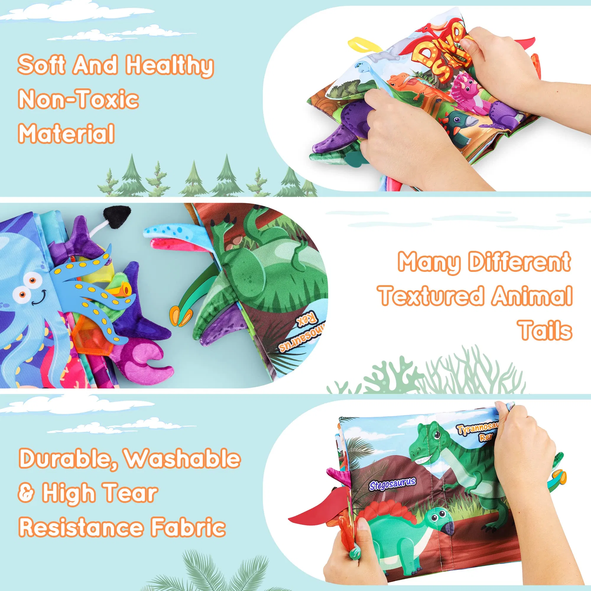 OEM ODM Baby Soft Cloth Bath Book Toy Mu100529