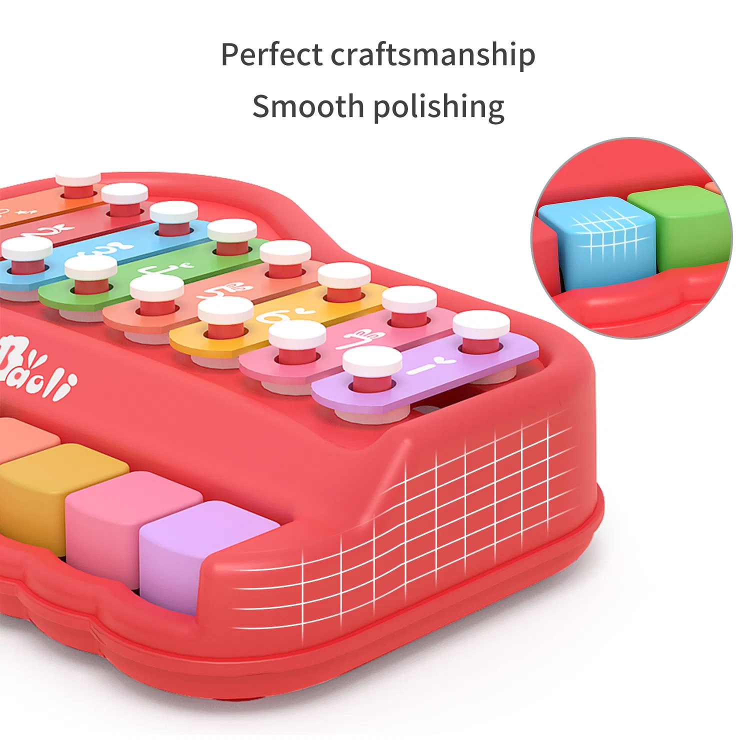 Baoli Hot Sales Xylophone Toy 2-in-1 Plastic Hand Percussion for Kids Musical Instrument Educational Toy