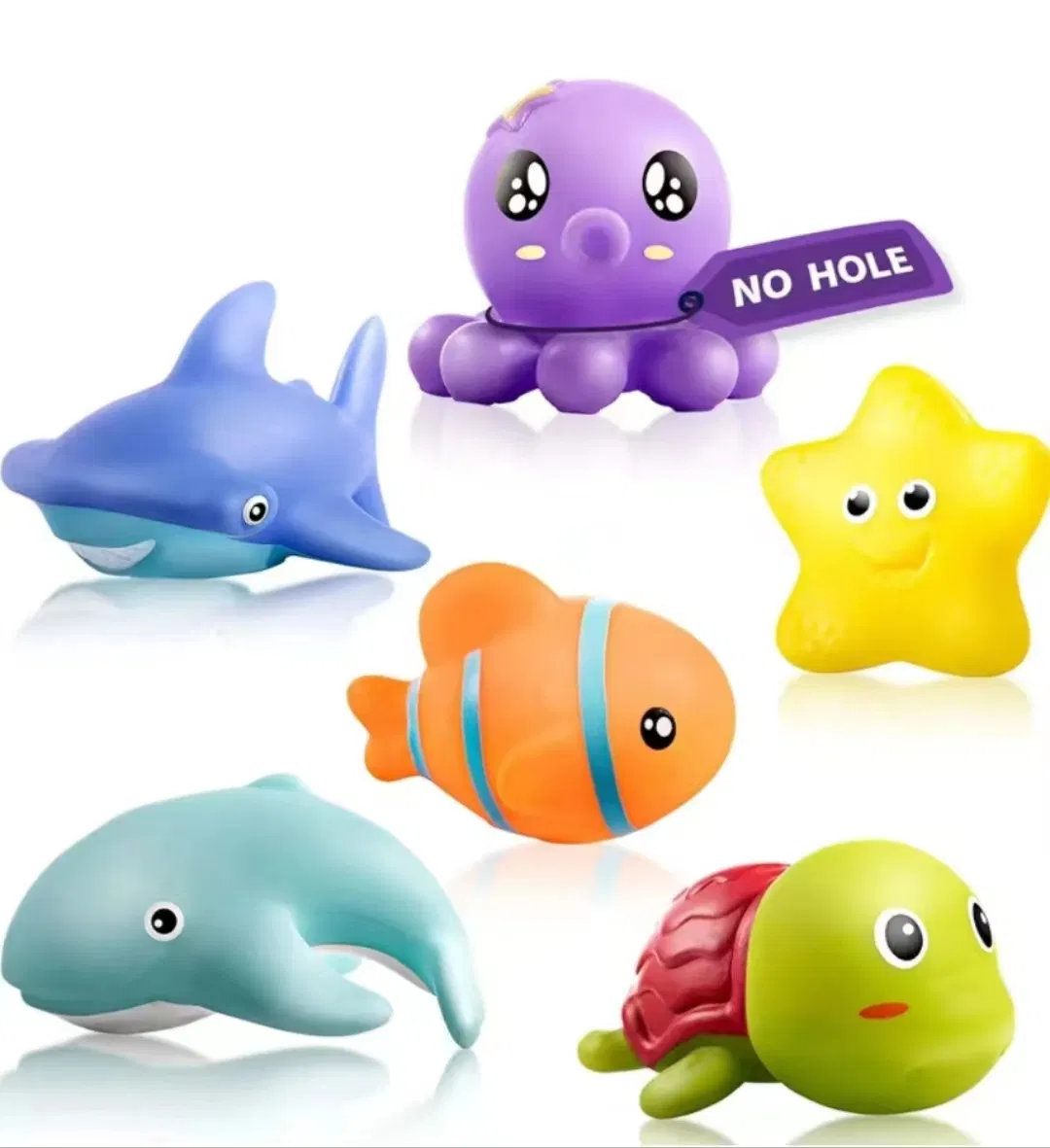 Animal Plastic Bath Toys Without Holes for Kid
