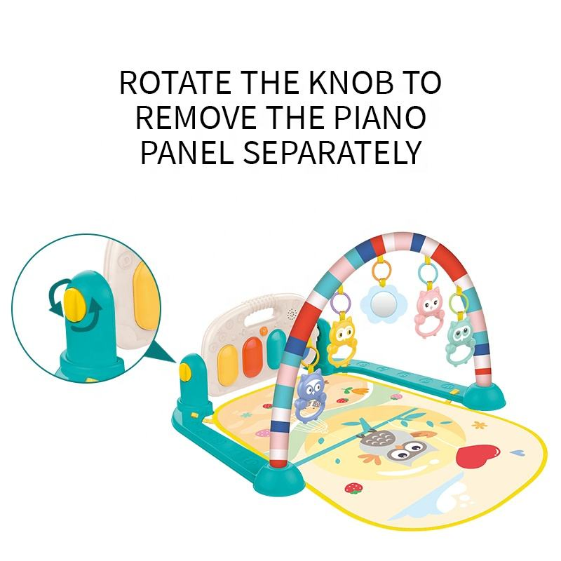 AiJH Wholesale Toys Infant Piano Playmat Rattles Toys Multifunctional Musical Activity Gym Baby Play Mat Toys