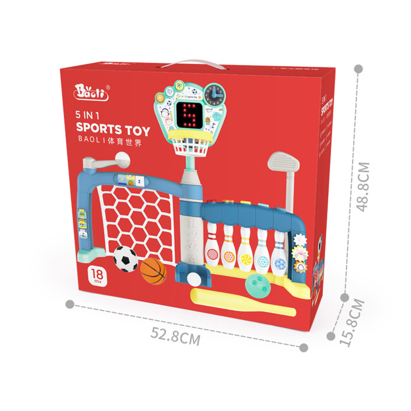 Baoli Children's Adjustable Basketball Rack Golf Football Musical Educational Toy