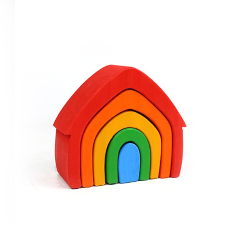 Wooden Rainbow Arch Stacking Montessori Toys