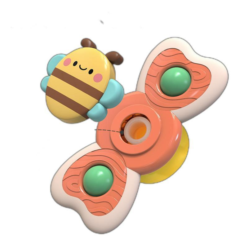 Wholesale Silicone Suction Cup Spinner Novelty Spinning Tops Bath Toys