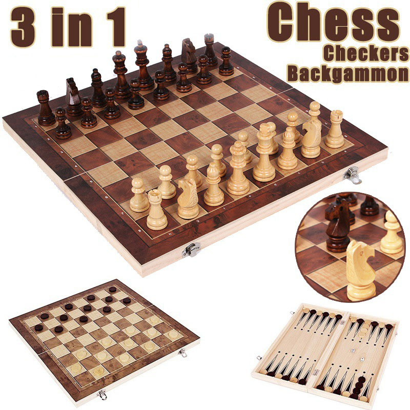 Adult Kids Top Gambling Thermal Paper Plastic Magnetic Wooden Chess Board Game