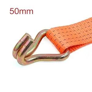 China Heavy Duty Ratchet  Belt 50mm x 10Mtrs  5000 Kg - Two Part Type with Double J Hooks Suppliers, Factory