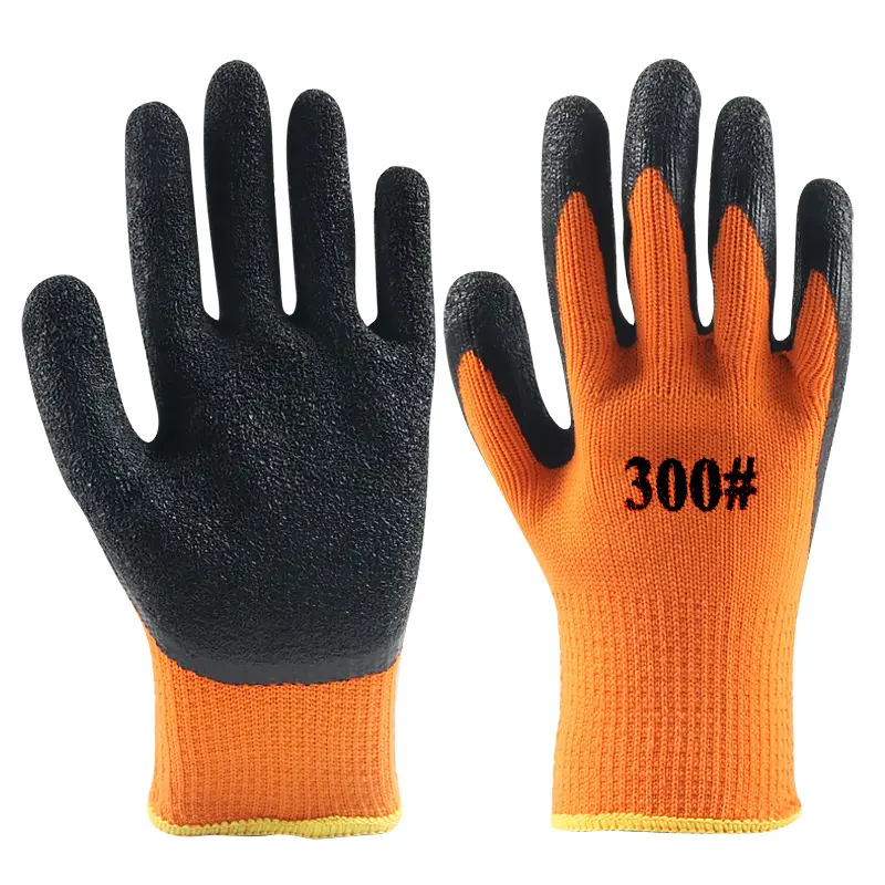 Buy Latex Coated Anti-Slip Nitrile Rubber Construction Industrial Gloves Manufacturer, Suppliers