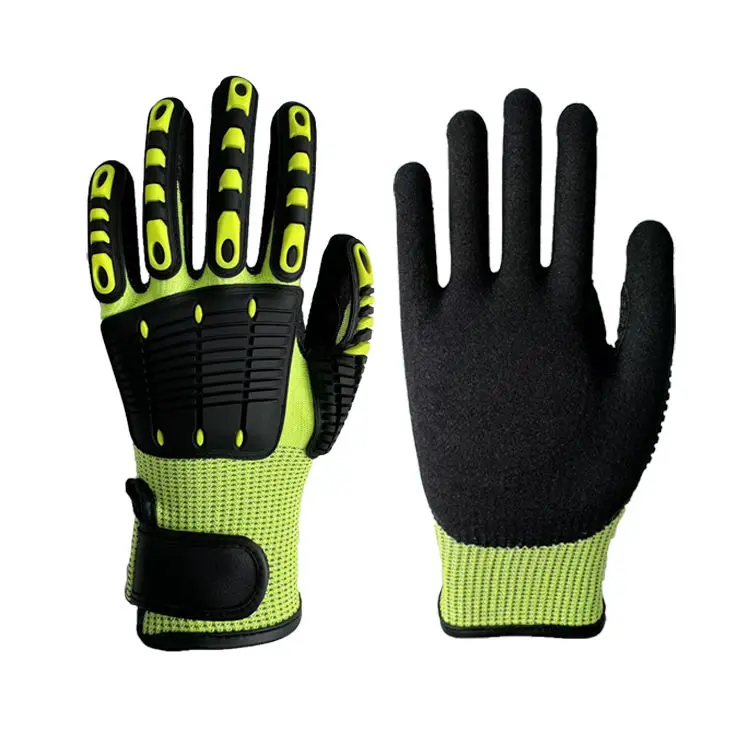 Custom TPR Anti-Impact Non-Slip Work Gloves Level 5 Waterproof Fishing Safety Gloves Manufacturer, Supplier