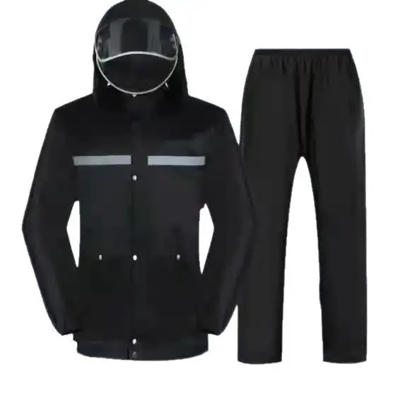 Custom Reflective Waterproof Raincoat and Rain Pants Set for Men Two Piece Full Body Supplier, Factory