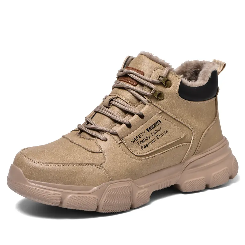 Custom PU brown breathable lightweight Kevlar Men Safety Shoes Lightweight Steel Toe Cap Manufacturer, Suppliers