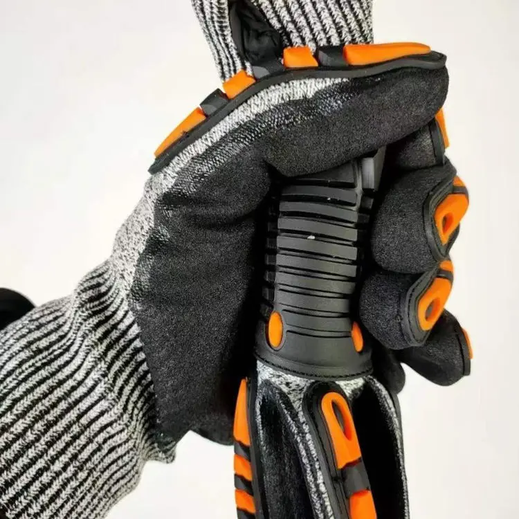 Custom TPR Anti-Impact Non-Slip Work Gloves Level 5 Waterproof Fishing Safety Gloves Manufacturer, Supplier