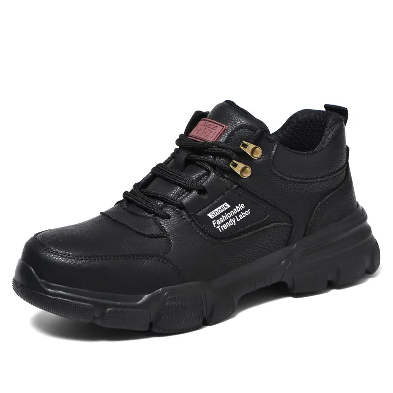 Custom PU brown breathable lightweight Kevlar Men Safety Shoes Lightweight Steel Toe Cap Manufacturer, Suppliers
