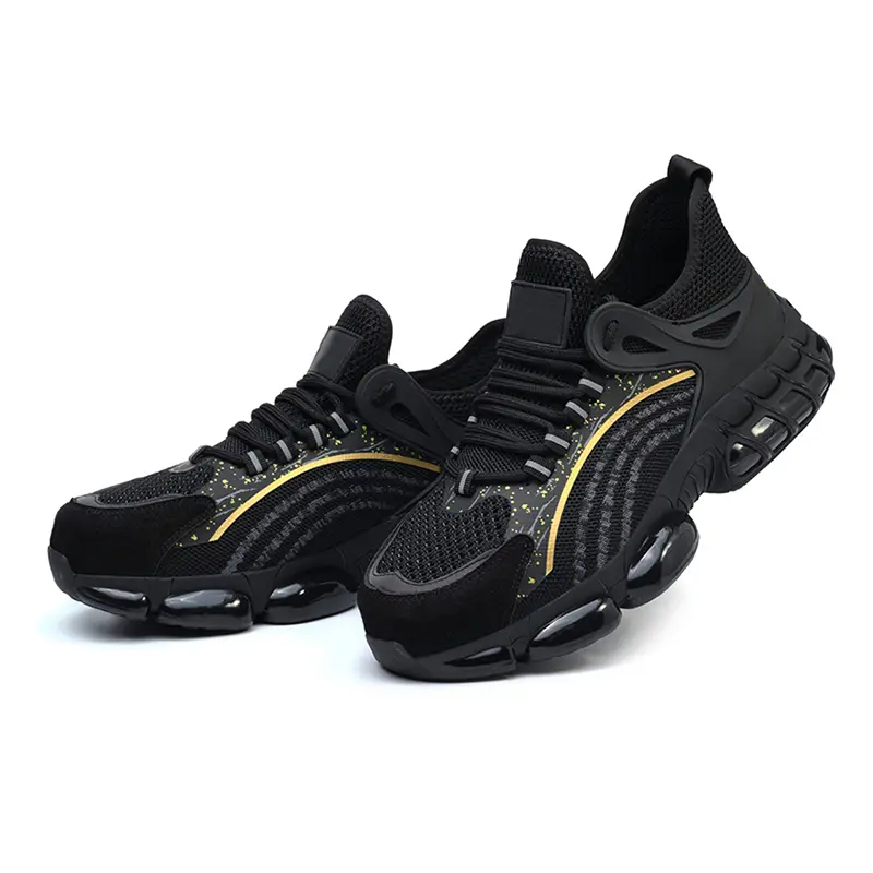 Custom Black Factory Direct Supply Safety Shoes Anti Smash Anti Puncture Breathable Manufacturers, Factories