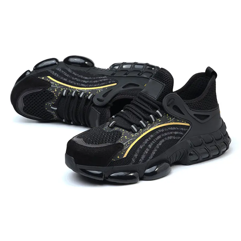 Custom Black Factory Direct Supply Safety Shoes Anti Smash Anti Puncture Breathable Manufacturers, Factories