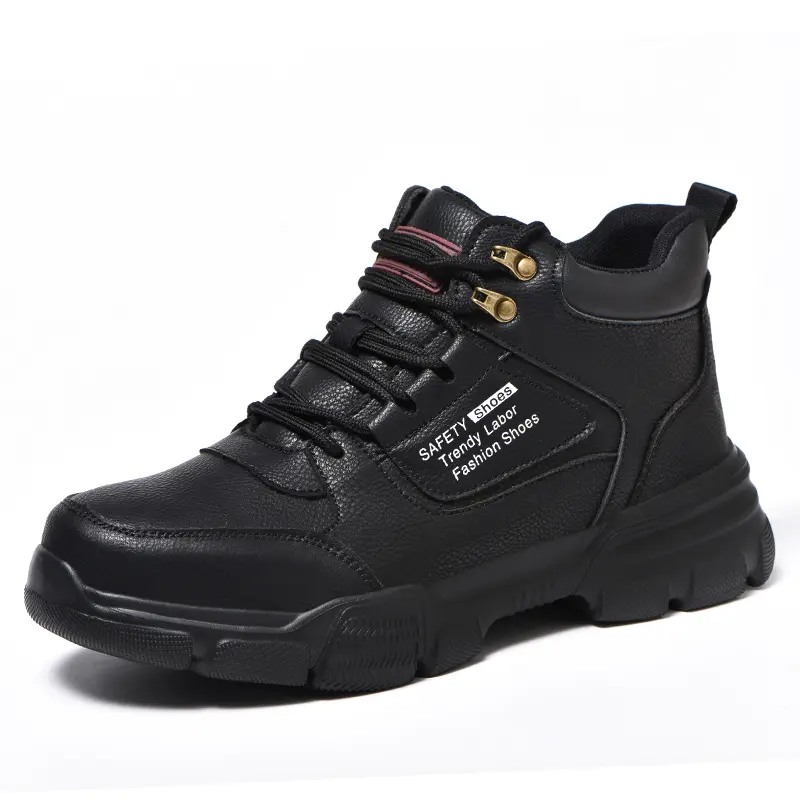 Custom PU brown breathable lightweight Kevlar Men Safety Shoes Lightweight Steel Toe Cap Manufacturer, Suppliers