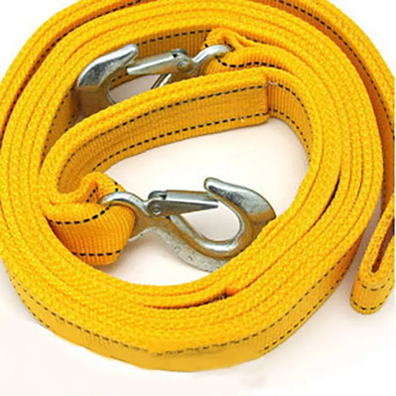 Custom 100% Polyester Heavy Duty Tow Rope Strap with Safety Hooks Vehicle Car Universal Heavy Duty Winch Tow Straps Suppliers, Factory