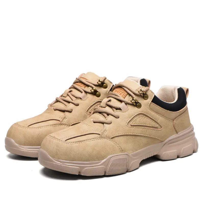 Wholesale PU korean popular transportation construction industrial manufacturing brown safety shoes Manufacturer, Suppliers