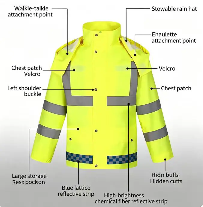 Custom Reflective Waterproof Raincoat and Rain Pants Set for Men Two Piece Full Body Supplier, Factory