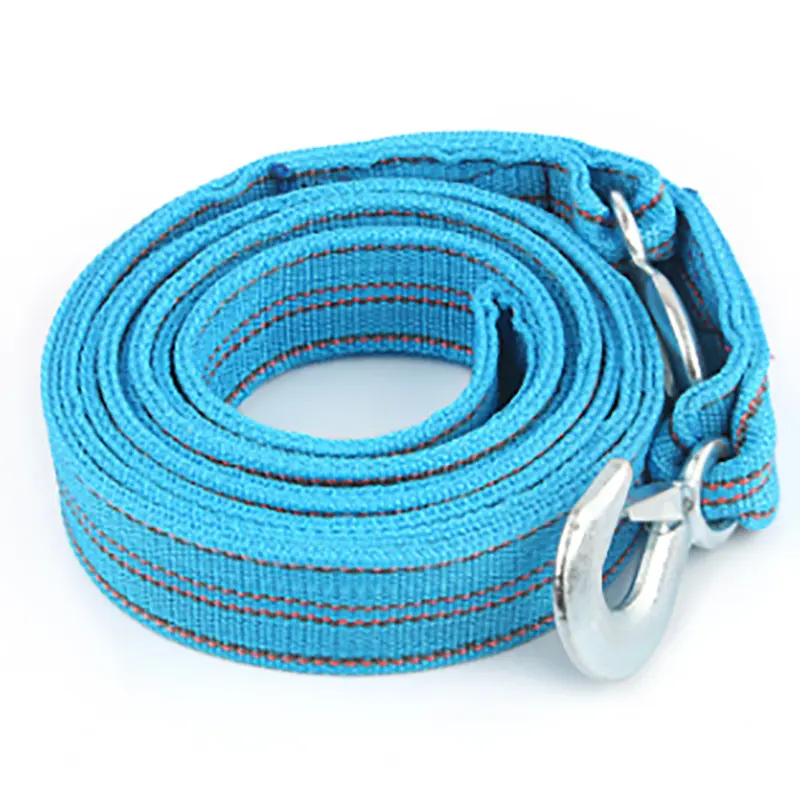 Custom 100% Polyester Heavy Duty Tow Rope Strap with Safety Hooks Vehicle Car Universal Heavy Duty Winch Tow Straps Suppliers, Factory