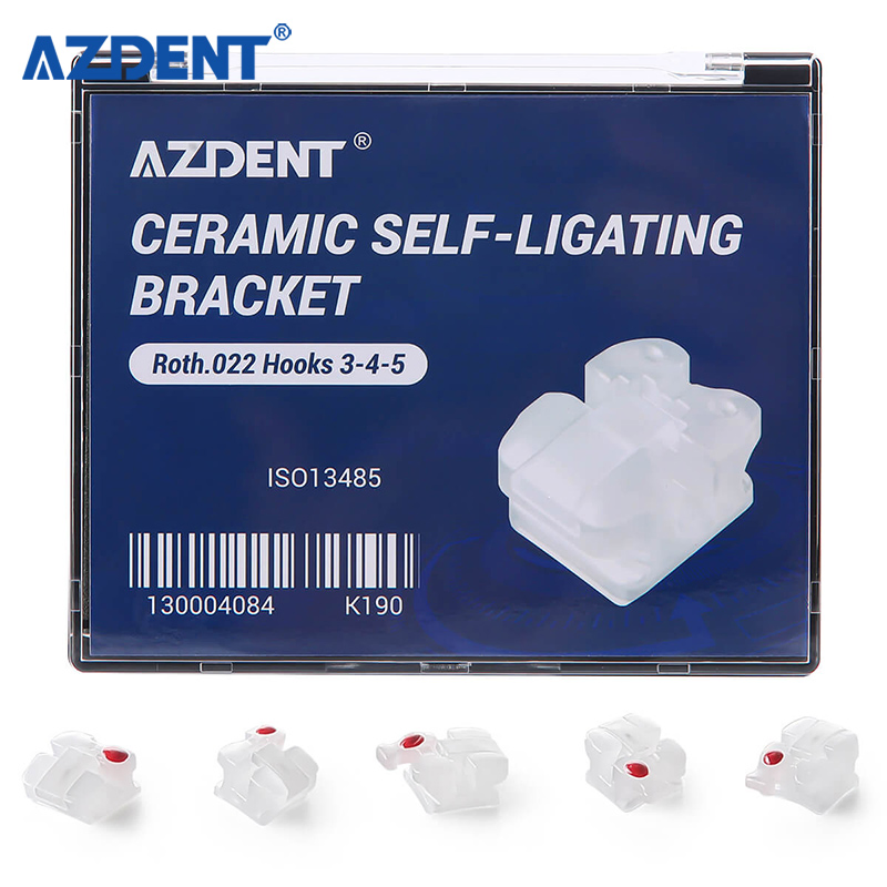 Azdent Dental SL Clear Roth 022 Teeth Brace Self-Ligating Orthodontic Ceramic Brackets