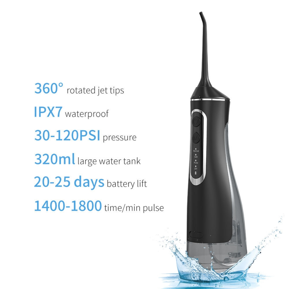 DIY Mode Dental Care Cordless Water Flosser Oral Irrigator with Water Tank