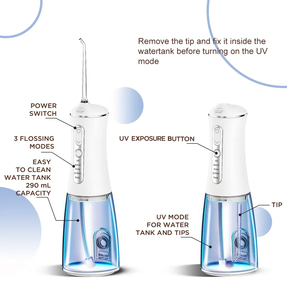 Wholesale Top Electric Waterproof Rechargeable Oral Irrigator Removal Dental Plaque Water Flosser Factory