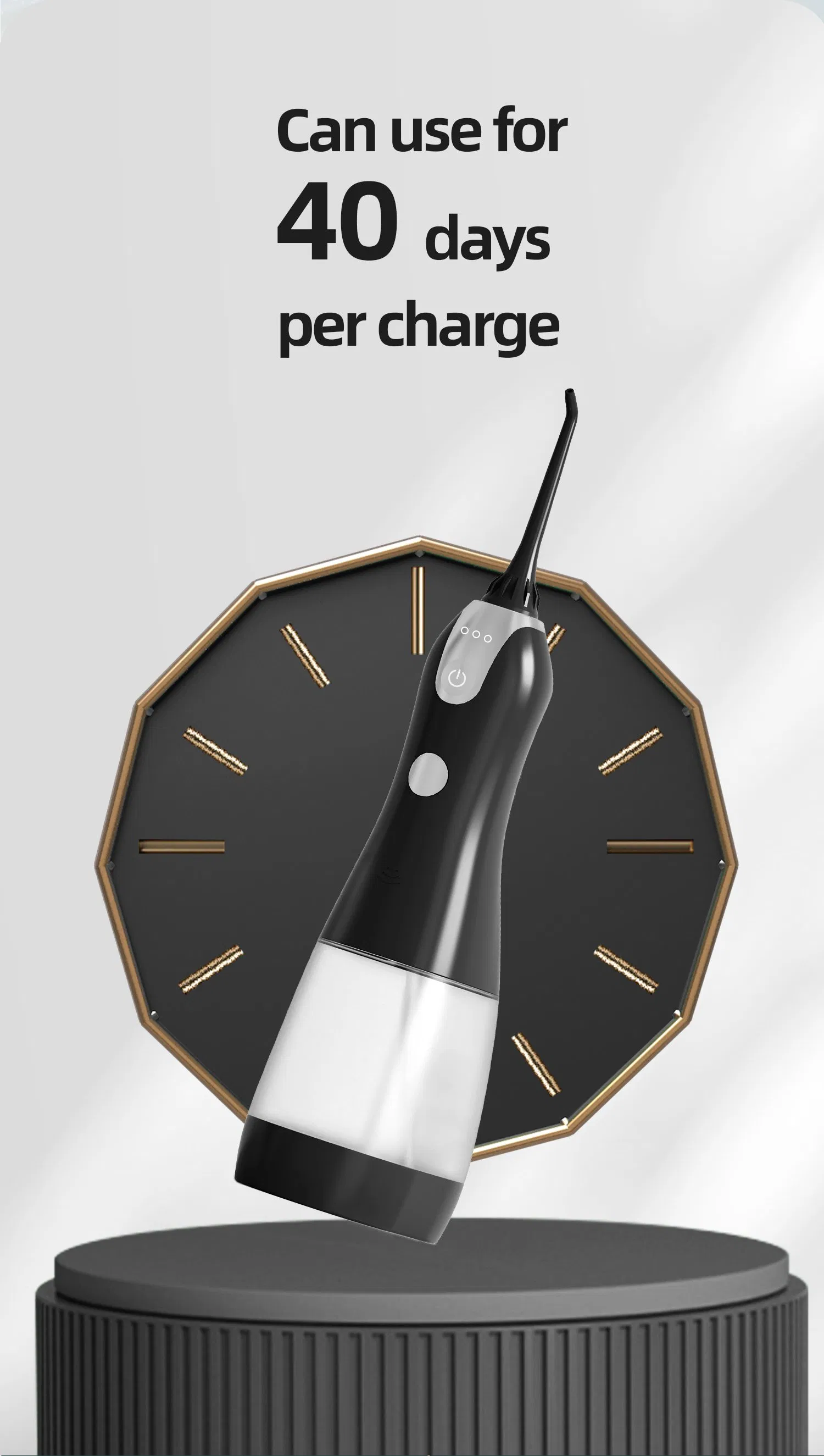 Ipx8 Magnetic Charging Base Cordless Water Flosser 2024 Water Flosser Oral Irrigator