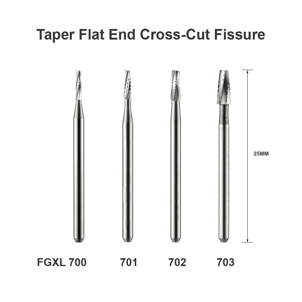 FGXL-702# Dental Surgical Bur Taper Fissure Crosscut Solid Carbide