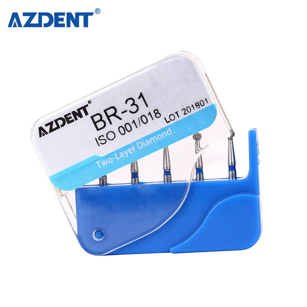 Azdnt Br-31 Two Layer Diamond for High Speed Handpiece Dental Diamond Burs