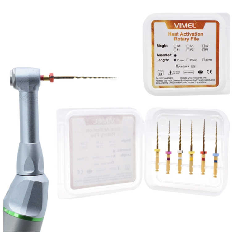 CE Dental Material Super File Gold Endodontic 21mm 25mm Endo Rotary Flexible Niti Files