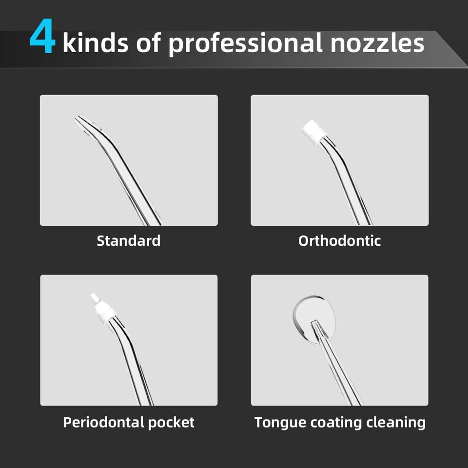 Water Flosser 6 Modes Cordless Ipx7 Waterproof High Pulse Small Dental Oral Irrigator