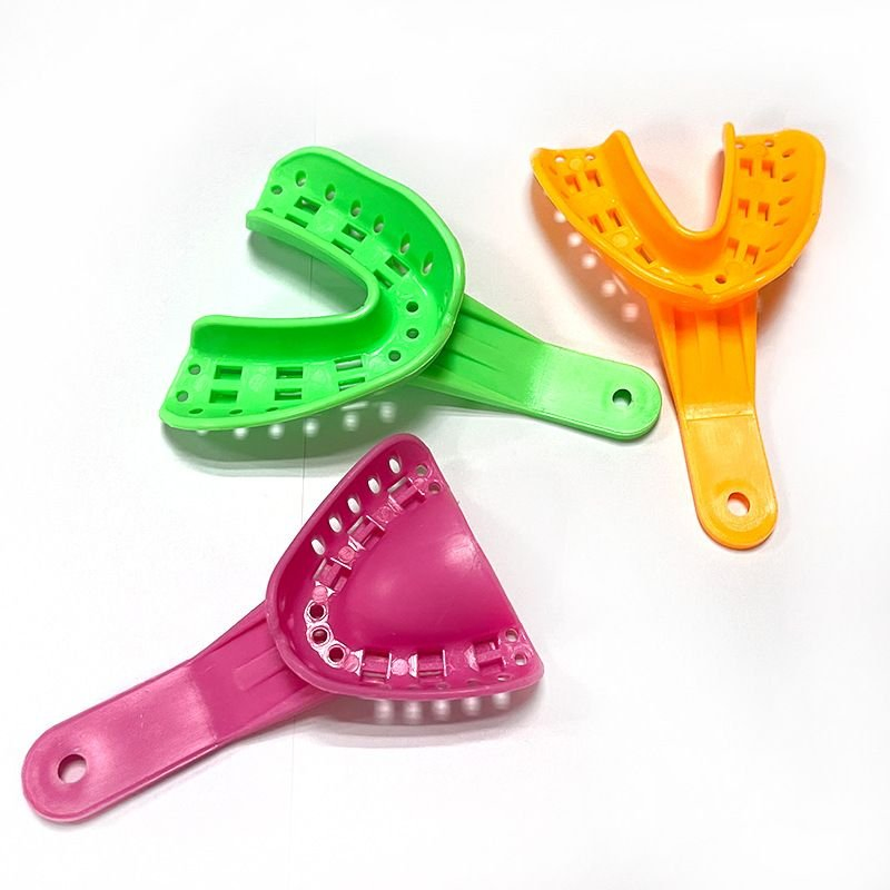 Tooth Bite Registration Various Size Colorful Large Plastic Dental Disposable Impression Tray
