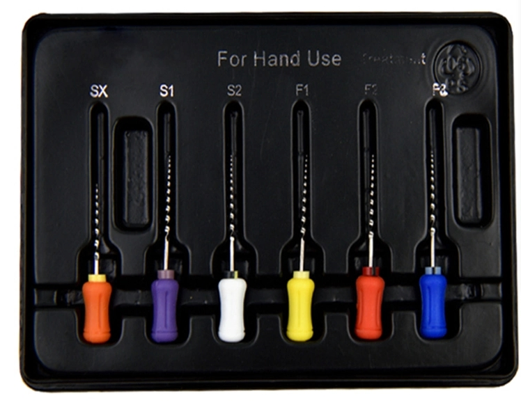 6PS Hand Use Taper Niti Endodontic Canal Root Files 25mm/19mm/21mm Dental Rotary Files