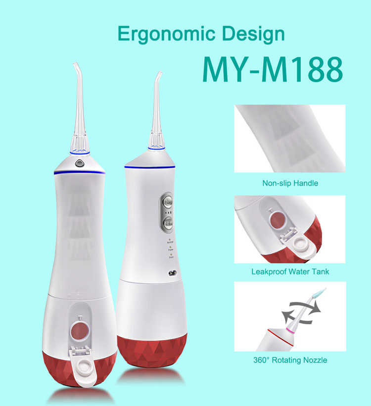 Household Device USB Rechargeable Water Flosser Deep Cleaning 320ml Dental Oral Irrigator