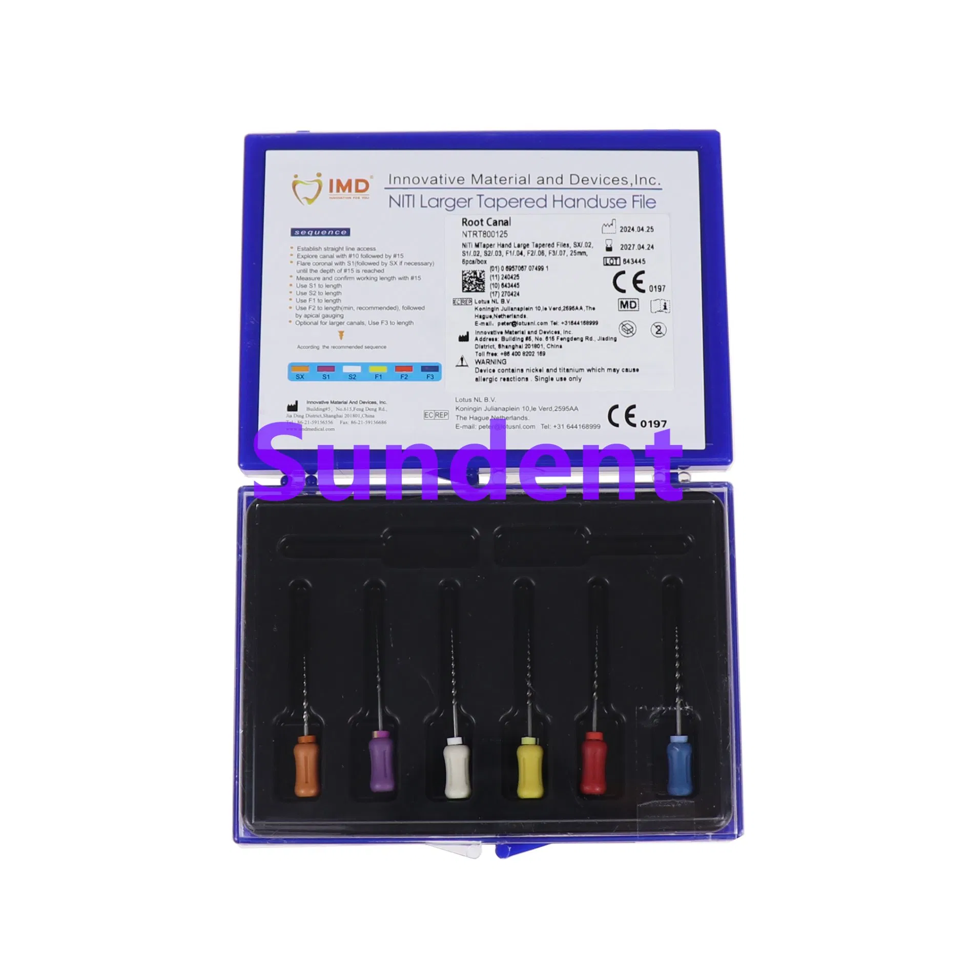 Original IMD Hand Use Files Niti Large Tapered Handuse File Dental Endo Root Canal Files Dental Endodontic File Surgical Drills