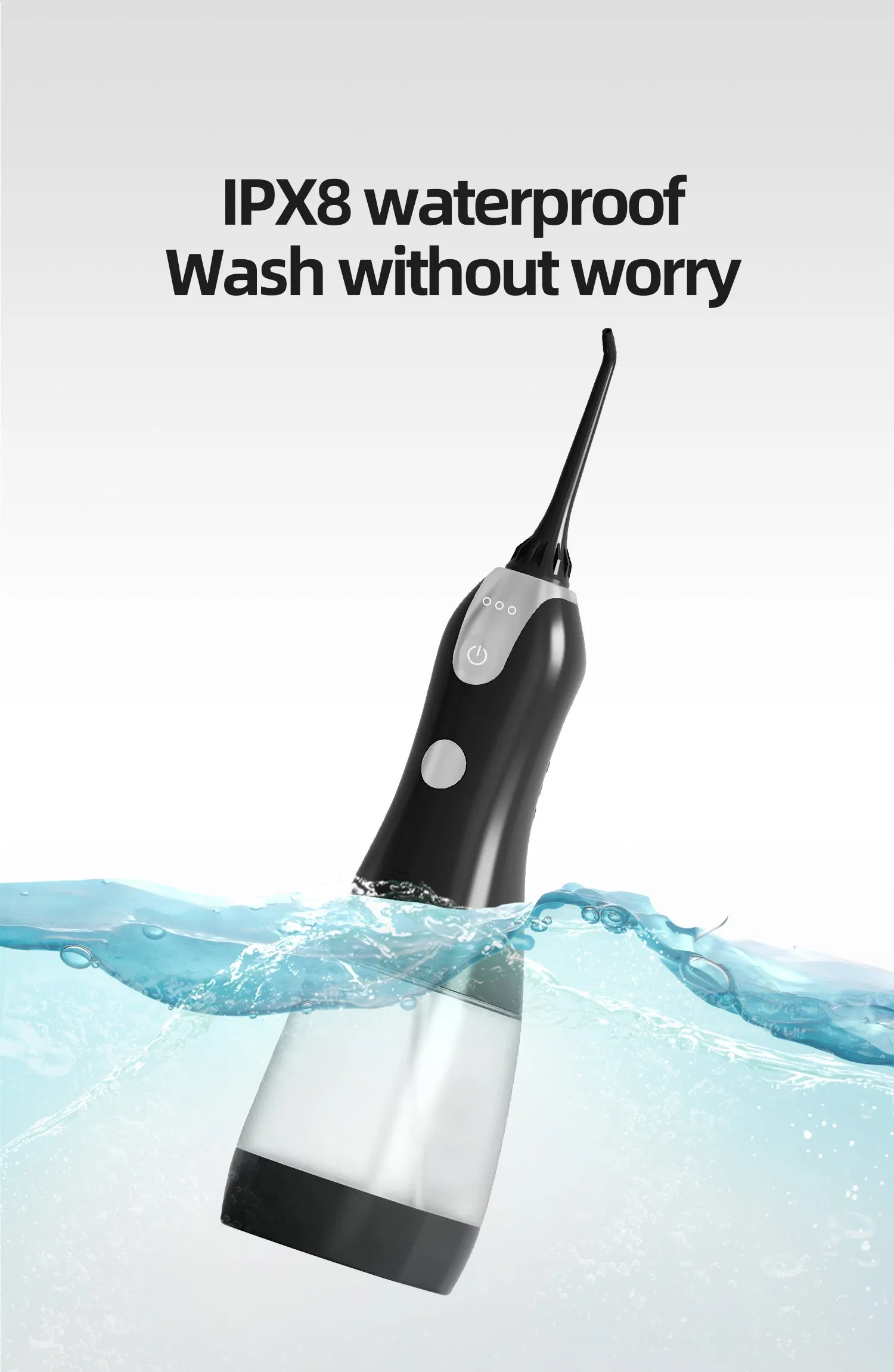 Ipx8 Magnetic Charging Base Cordless Water Flosser 2024 Water Flosser Oral Irrigator