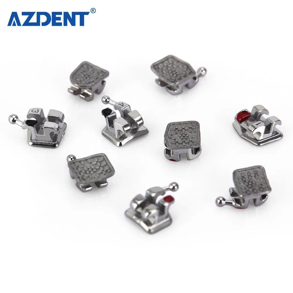 Dental MIM Monoblock Metal Mini Roth 022 345hooks Orthodontic Brackets