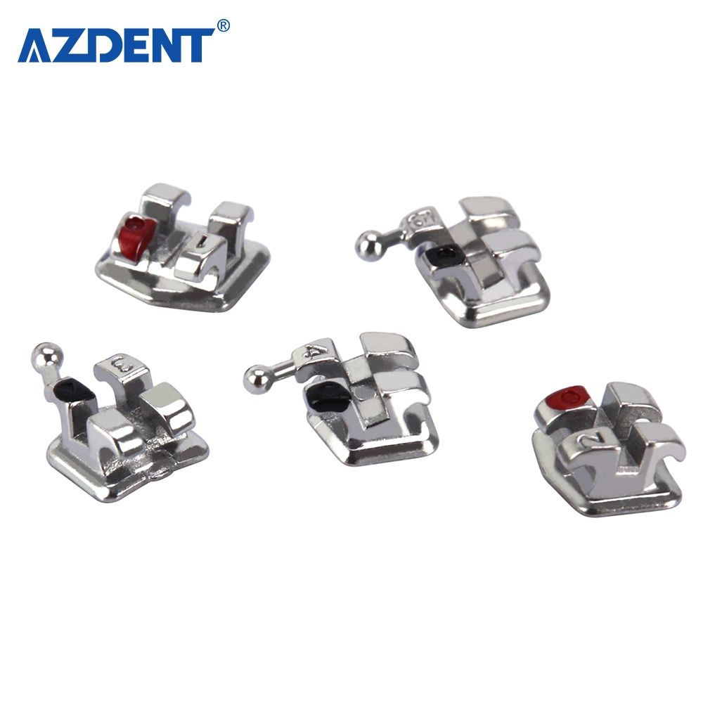Dental MIM Monoblock Metal Mini Roth 022 345hooks Orthodontic Brackets