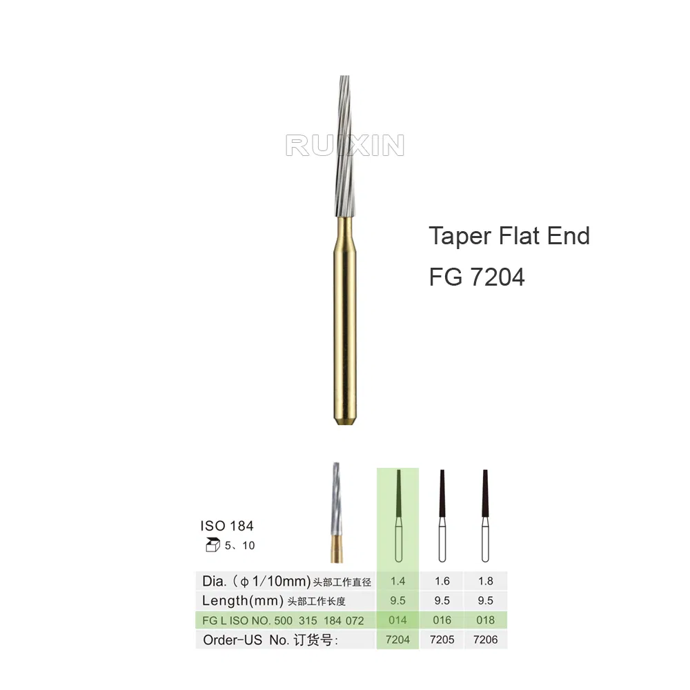 FG-7204# Trimming and Finishing Long Taper Bur Dental Carbide Burr