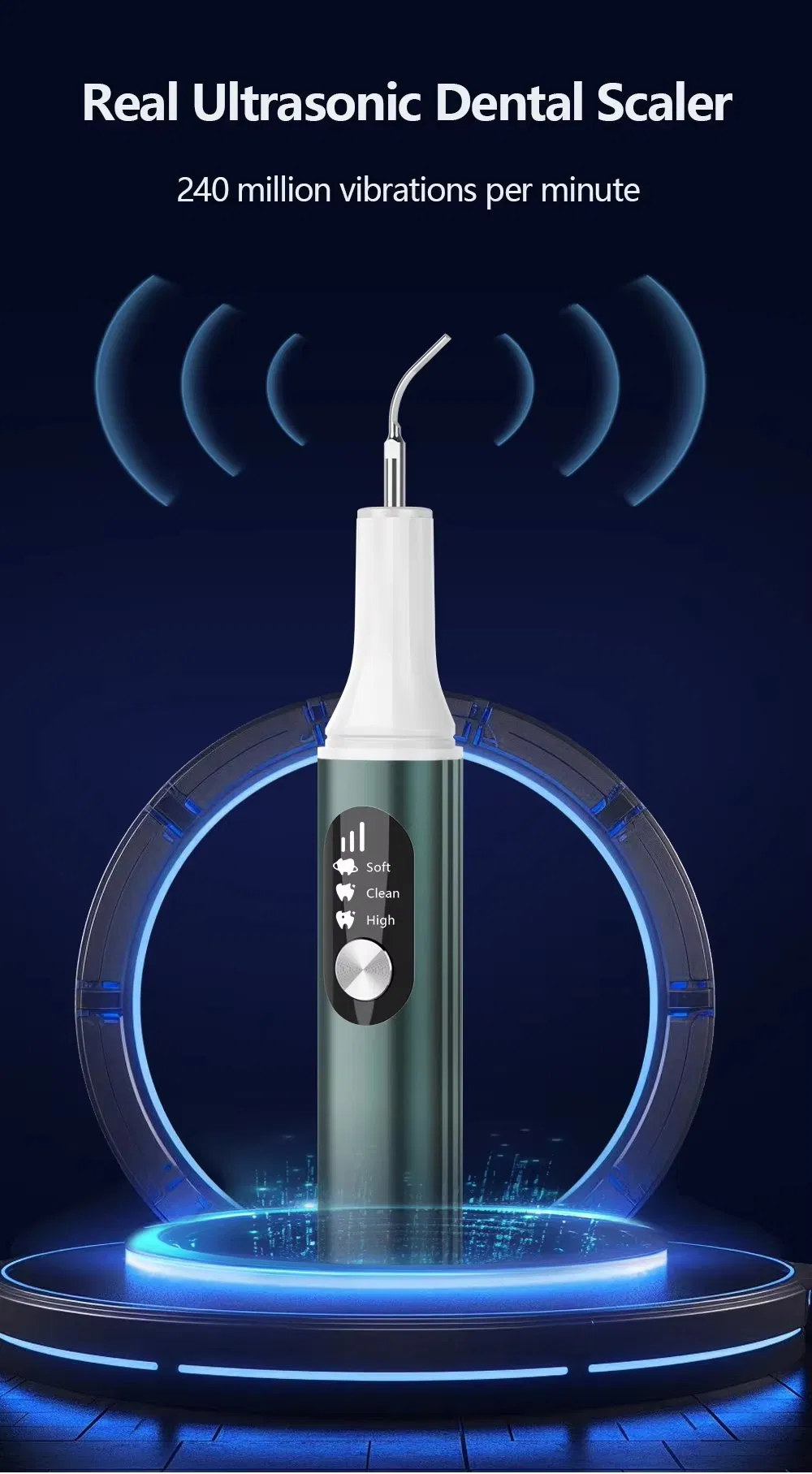 Advanced Sonic Teeth Cleaner Electric Toothbrush LED Whitening Device