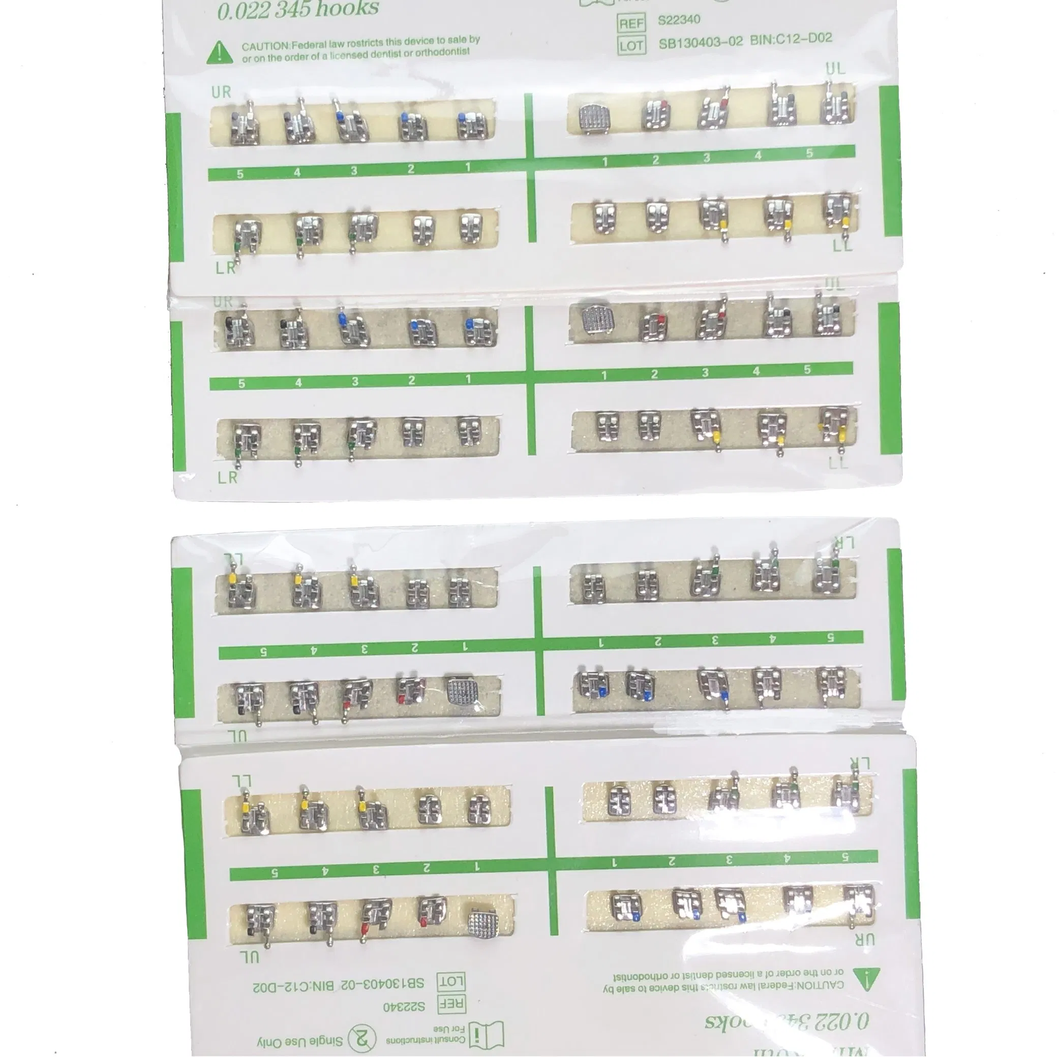 Dental Braces Set Mbt Mini Metal Roth Standard 018 022 Orthodontic Bracket Kit