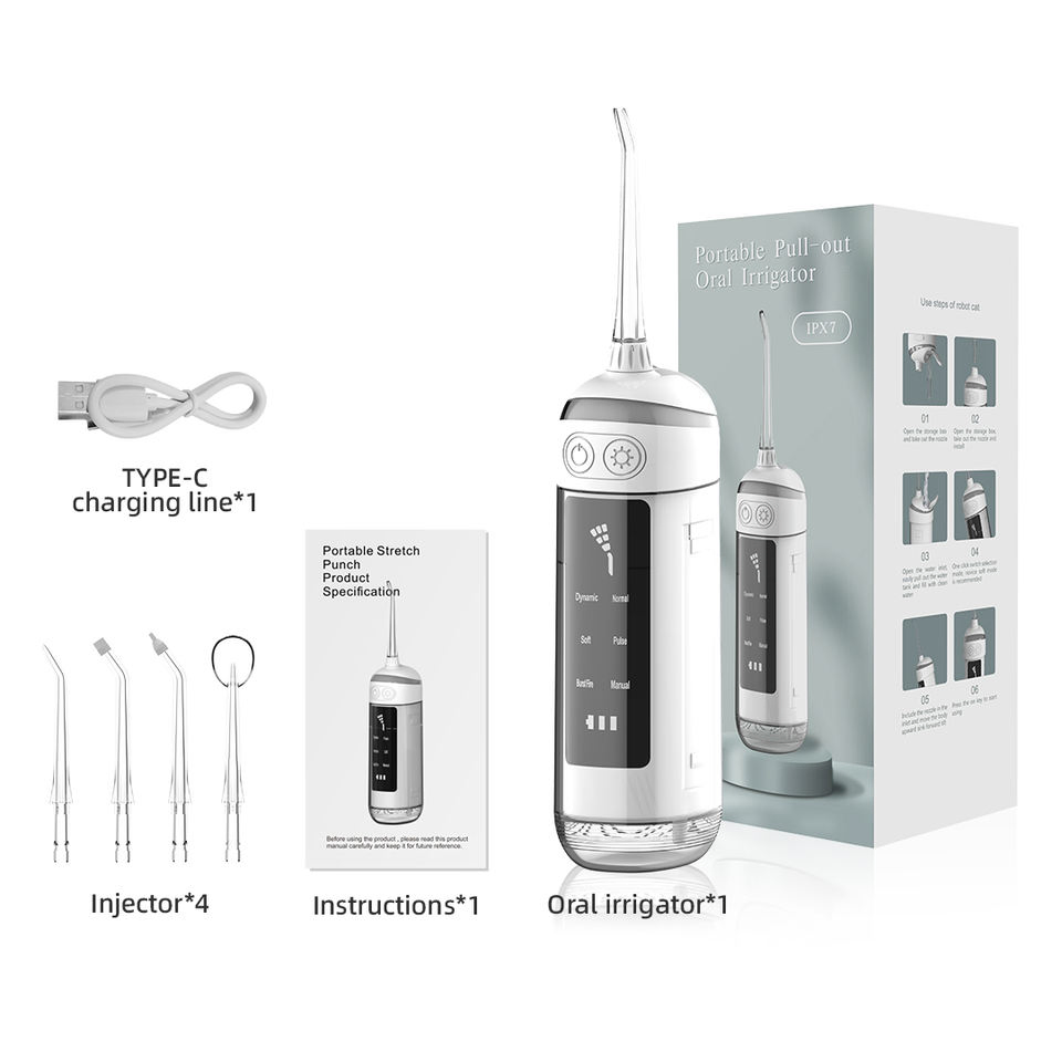 Water Flosser 6 Modes Cordless Ipx7 Waterproof High Pulse Small Dental Oral Irrigator