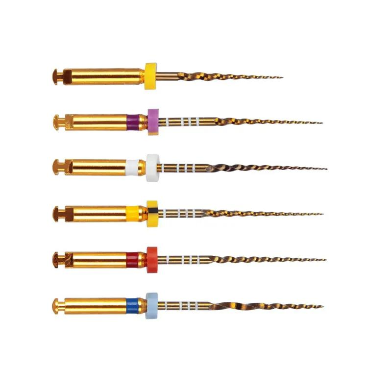 SJ Dental Equipments Endodontic X3-Pro Gold Rotary Files 6PCS Endo Root Canal Files