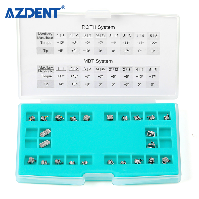 Azdent Dental Passive Self-Ligating Orthodontic Brackets Mini Mbt 022 with 1st Buccal Tube