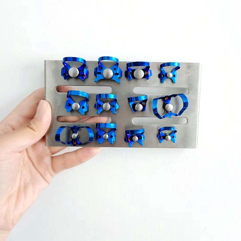 12PCS Stainless Steel Dental Rubber Dam Clamps Set