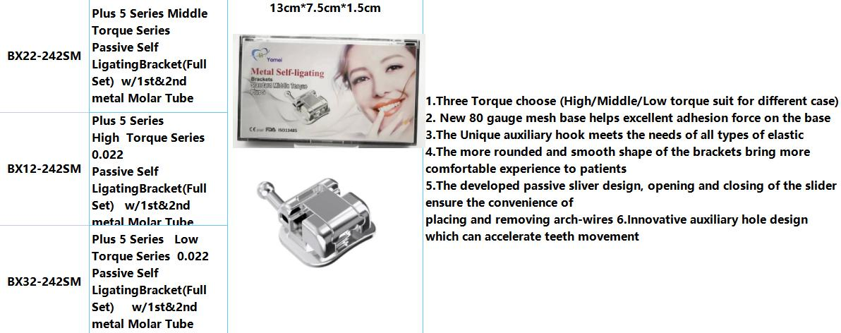 Orthodontic Roth Ceramic Teeth Braces Passive Self-Ligating Brackets