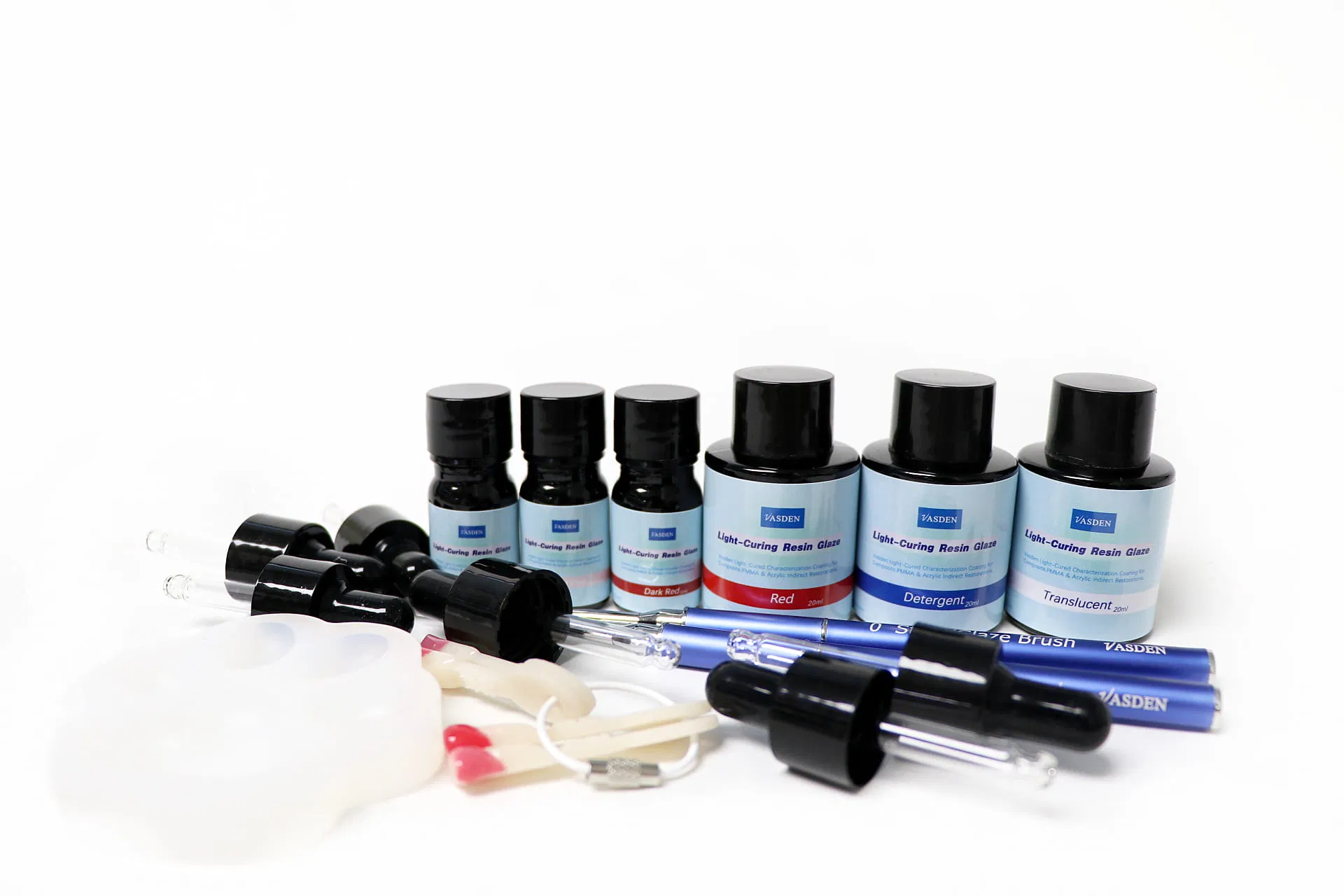 Vasden Light Curing Resin Glaze Liquid Pink Set PMMA Dyeing Liquid