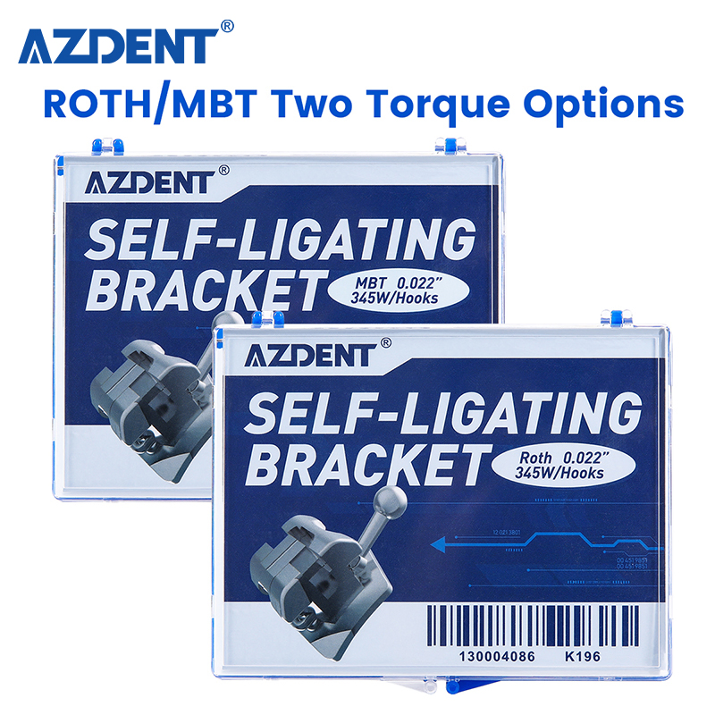 28PCS/Box Roth/Mbt 022 Teeth Braces Orthodontic Self-Ligating Brackets with Buccal Tube Kit