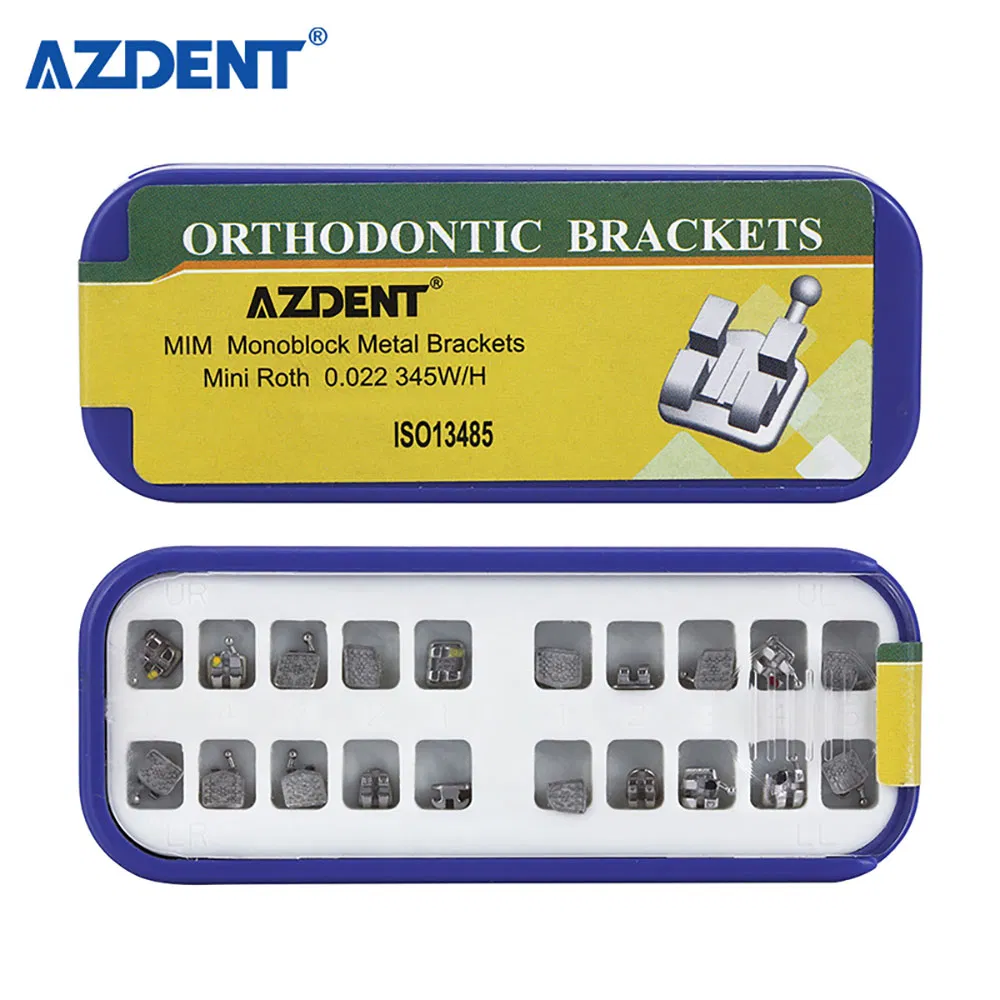 High Quality Dental MIM Mini Roth 022 with 345hooks Metal Orthodontic Bracket
